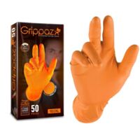 Gant nitrile jetable grippaz sans silicone orange - 50 gants - taille xl