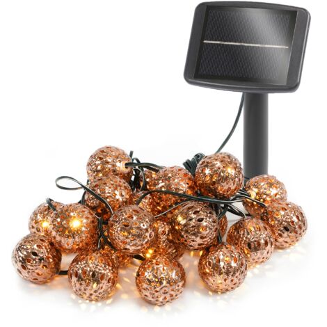 Guirlande solaire orientale esotec avec 20 LED blanc chaud METAL 102186