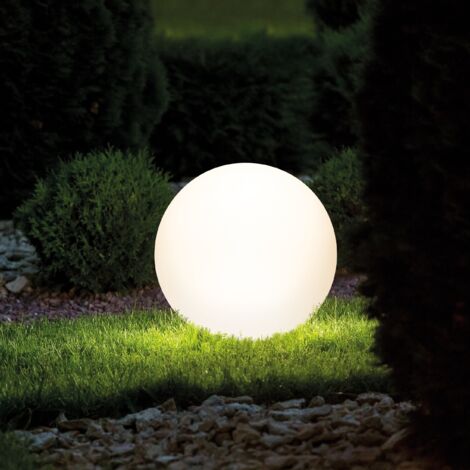 Esotec – Boule solaire d'ambiance 50 cm – 16 couleurs lumineuses – Télécommande IR incluse – IP44 – Autonomie jusqu'à 6 heures – 102893