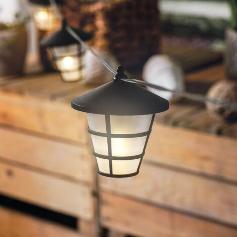 esotec Solar Guirlande lumineuse Asia Style avec 10 lanternes outdoor résistant aux intempéries