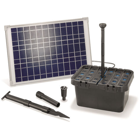 Kit filtre solaire pour bassin 20/1300 Kit pompe solaire pour bassin de jardin esotec 101067
