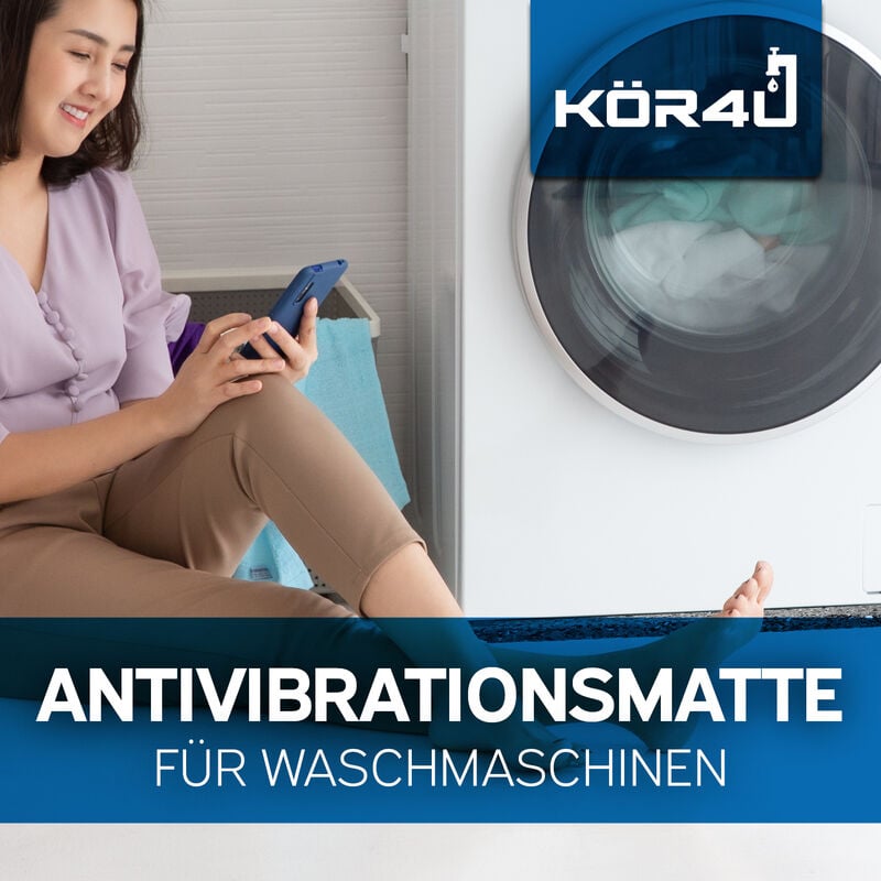 kör4u Antivibrationsmatte für Waschmaschinen 60x60x1cm