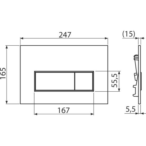 AlcaPlast Betätigungsplatte Serie M57x matt schwarz