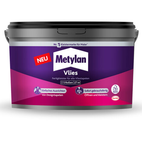 Metylan Vlies Fertigkleister 5,0 kg Eimer Vlies Tapetenkleister