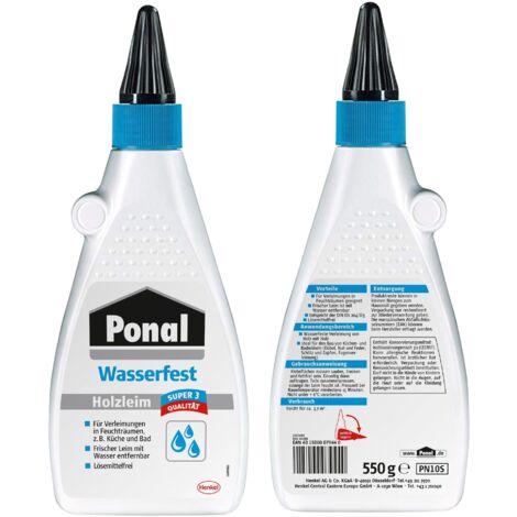 Holzleim Wasserfest/Super 3 550g EN 204: D3 Flasche PONAL