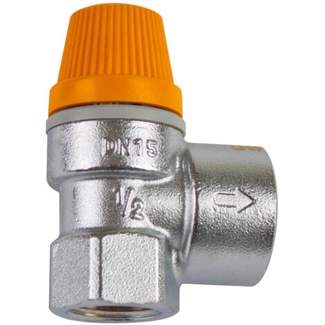 Caleffi Sicherheitsventil für Solaranlagen verchromt 1/2" IG x 3/4" IG 10 bar 253040