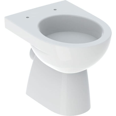 Geberit Stand-Tiefspül-WC RENOVA Abgang horizontal, teilgeschlossen weiß 500810012