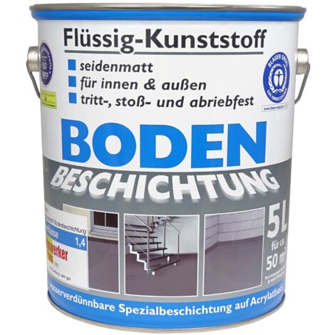 Wilckens Flüssig-Kunststoff Bodenbeschichtung 5 Liter RAL 9010 Reinweiß 12671002090