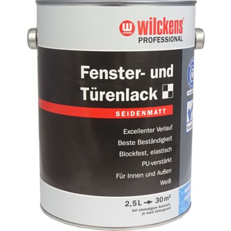 Wilckens Professional Fenster- und Türenlack Weiß seidenmatt 2,5l 17793103080