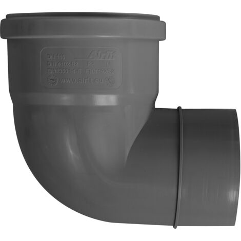Airfit Winkel-Reduzieradapter DN 110/90 87,5° aus PP 61191RA