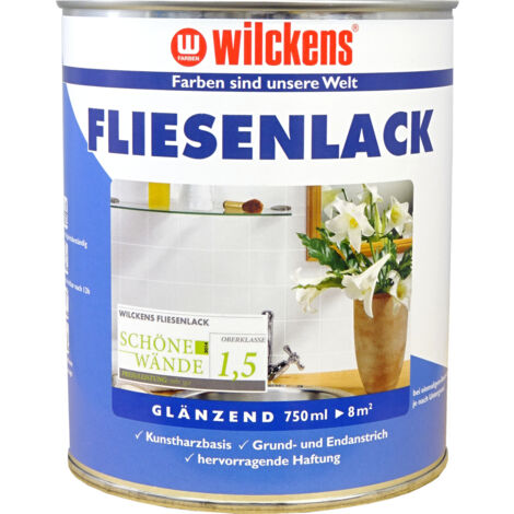 Wilckens Aqua-PU-Fliesenlack weiß glänzend 0,75l 11992400050