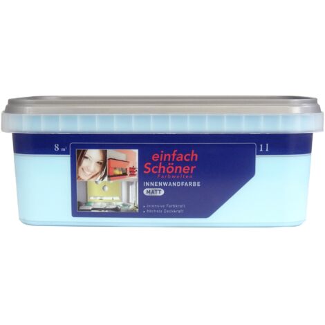Wilckens Innenwandfarbe einfach Schöner 1 Liter Lagunen Blau 13753826060