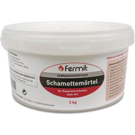 Fermit Schamottemörtel keramisch, feuerfest, 3kg Eimer