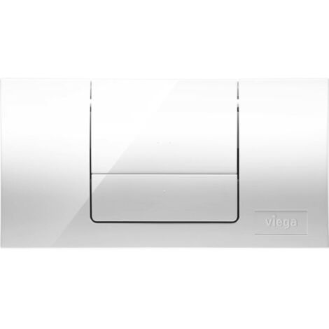 Viega WC Betätigungsplatte Standard – Kunststoff weiss-alpin – für Standard 2-UP-Spülkasten – Spül-Stopp und 2-Mengen-Spültechnik (1/5)