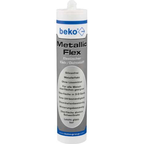 Beko Metallic-Flex 305 g metallic silber Elastischer 1-Komponenten Kleb-/Dichtstoff 2473051 (1/5)