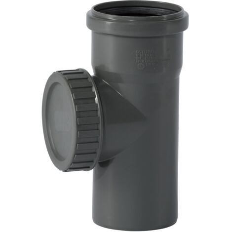 Ostendorf 173600 HTSafe Reinigungsrohr DN75 Revisionsrohr Reinigungsöffnung grau