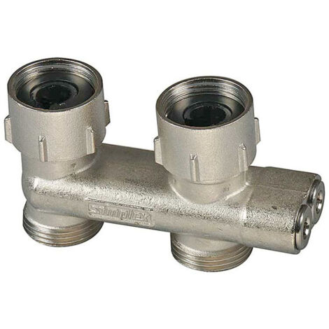 Simplex Umlenkhahnblock Kreuzungshahnblock 3/4'' Eurokonus Durchgangsform F10078