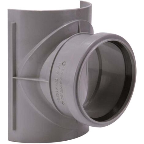 Airfit Sattel-Abzweig grau DN 110x90 mit Befestigungsschellen 28119SA