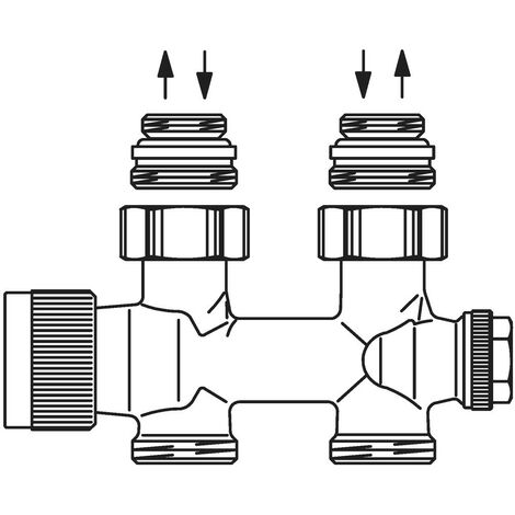 Oventrop Multiblock T Anschlussarmatur IG 1/2 Durchgangsform, 1184083