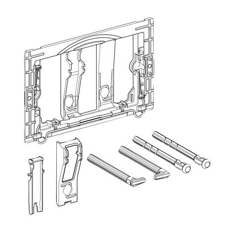Geberit Betätigungsrahmen-Set für Samba, Twist und Bolero 241873001
