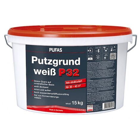 PUFAS Putzgrund P32 weiß fein 15kg 026203000