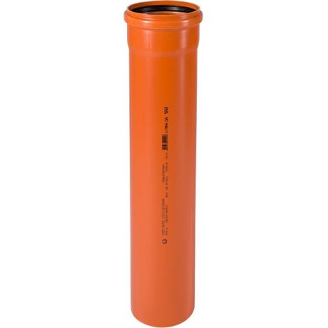 Ostendorf KG-Rohr mit Steckmuffe und Gummidichtring DN 110 Länge 1000 mm 220010