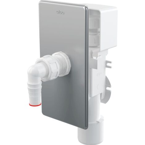AlcaPlast Unterputzsiphon für Waschgeräte mit Belüftungsventil DN40 und DN50 edelstahl APS3P