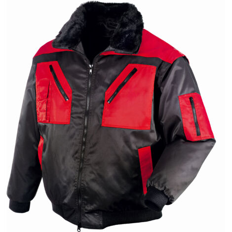 teXXor Piloten-Jacke OSLO schwarz/rot L 4180