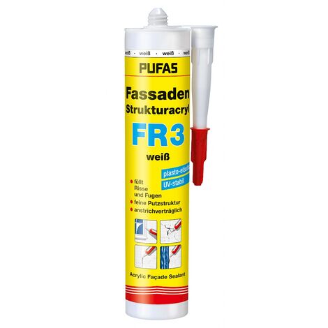 Pufas Fassaden Strukturacryl FR 3 zum Füllen von Rissen 310ml 34901000