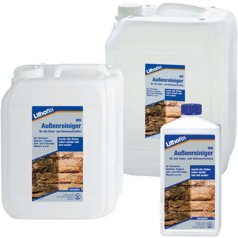 Lithofin MN Außenreiniger 5 Liter – Für Natur- und Betonwerkstein – Wirkt schnell gegen pflanzliche Ablagerungen – Ergiebigkeit bis 15 m²/L (1/2)
