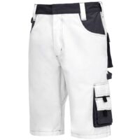 Nitras MOTION TEX PLUS, Arbeitshose, kurz weiß / grau 56 7603-56