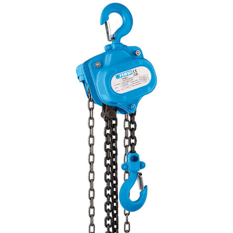 Paranco a catena manuale FERVI 0056/1 - portata 1000 kg - alzata 3000 mm (1/4)