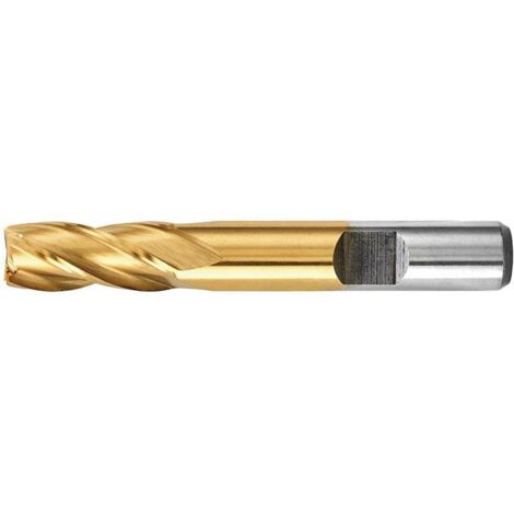 Fresa frontale a 4 taglienti HSS TIN FERVI F006/06 diametro 6 mm, Modello F006/06 (1/2)