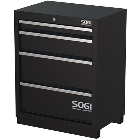 Armadietto in lamiera SOGI ARR-M-A-4C per arredo officina - 4 cassetti a estrazione telescopica - 680x460x865 mm