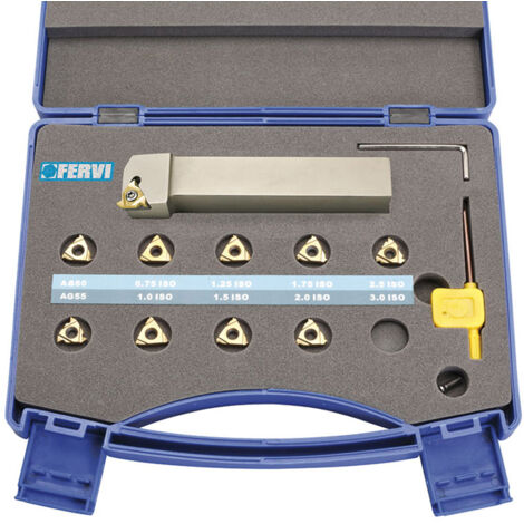 Kit utensile per tornio FERVI KISER25 filettatura per esterno (1/3)