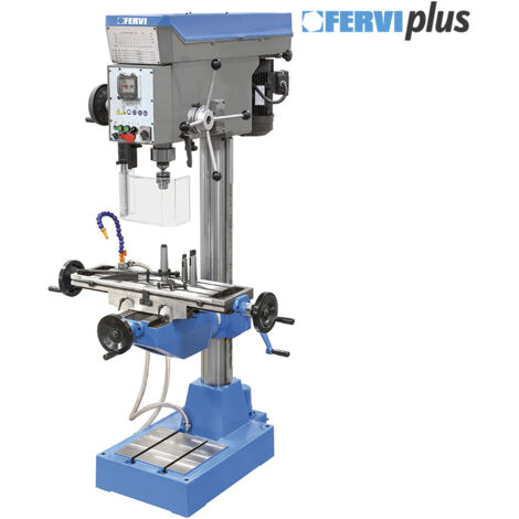 Trapano fresa per metallo con trasmissione a cinghia 400v Fervi t073 (1/5)