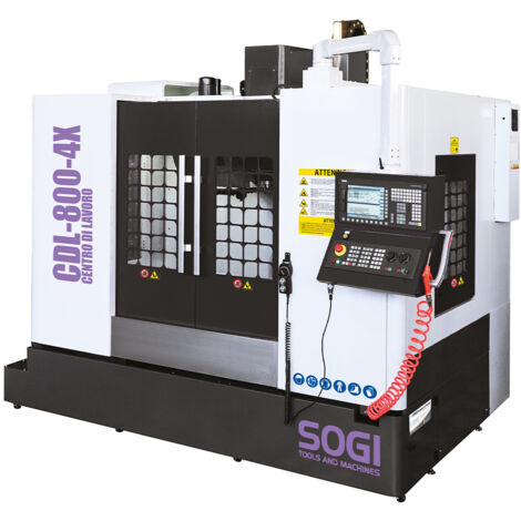 Centro di lavoro CNC verticale SOGI CDL-800-4X - 4 assi - controllo numerico SIEMENS 828D - mandrino BT40