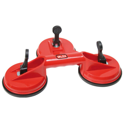 Ventosa per vetro sollevamento e spostamento tripla con manico e sistema di bloccaggio VALEX 1650156