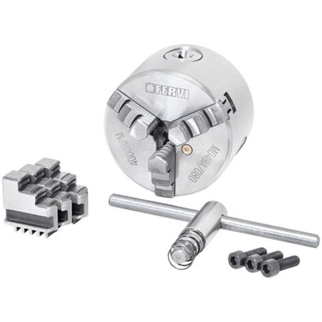 Mandrino autocentrante per tornio FERVI M049A/080 di precisione - 3+3 griffe - � 80 mm - ghisa (1/3)