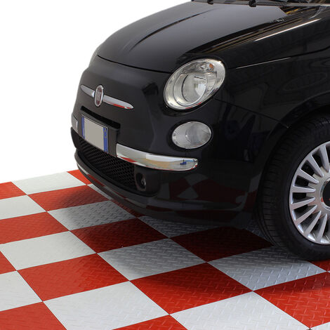 Piastrelle Pavimento Officina SOGI - 40x40 Cm, PP Rosso, Antiscivolo, Drenante, 10 Mq (62 Pezzi) - Foto 10