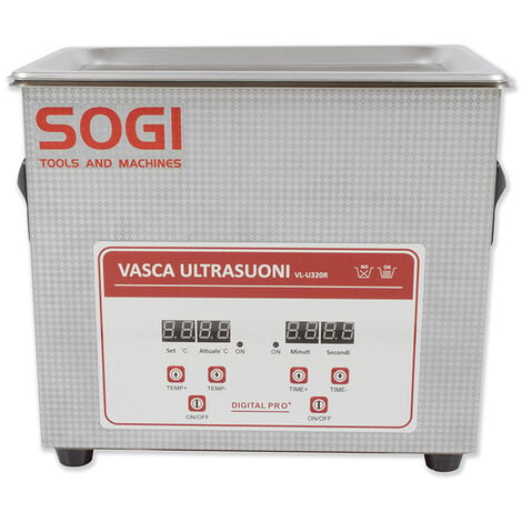 Vasca pulitrice ad ultrasuoni riscaldata 3,2L SOGI VL-U320R