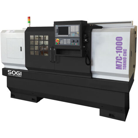 Tornio CNC ad autoapprendimento 540 x 1000 SOGI M7C-1000 - controllo numerico siemens 808D - Pb 82 mm + accessori