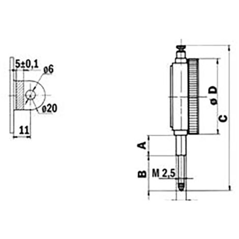 COMPARATORE CENTESIMALE CORSA 10 mm BORLETTI SC60ANT