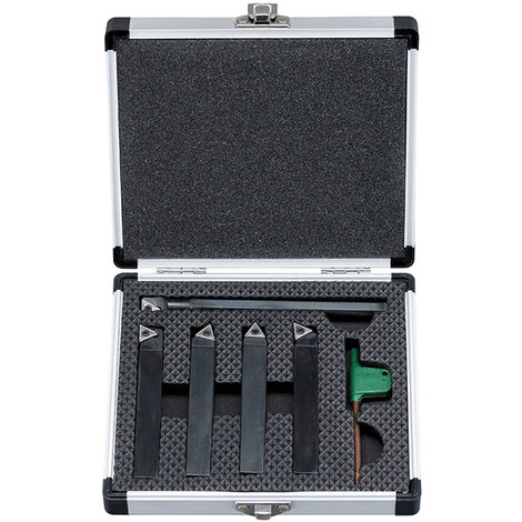 Set 5 utensili ad inserto per tornio FERVI B007/16 - stelo da 16 e 12 mm