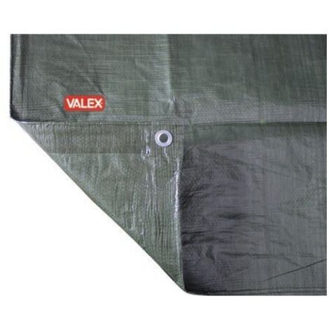 Telo impermeabile con occhielli VALEX 1454277 in polietilene - 90 g/m² - 4x6 m