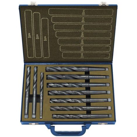 Set 10 punte hss x metallo attaco conico cm 14 - 23 mm Fervi p057