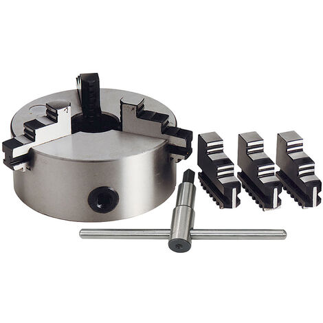 Mandrino autocentrante di precisione FERVI M049/100 per tornio 3+3 griffe - Ø 100 mm, M049/100 = diametro 100 mm