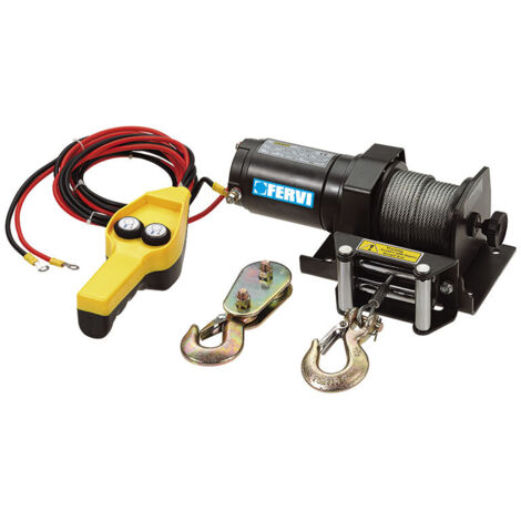 Argano elettrico a 12V in CC FERVI 0630/0900 per quad 450 Kg (1/2)