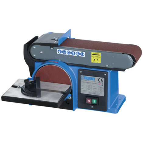 Levigatrice per legno FERVI 0505 da banco - a nastro e disco inclinabile