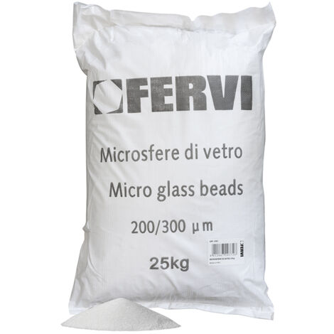 Microsfere di vetro sacco 25 kg finitura x sabbiatrice grana 50-70 Fervi 0581
